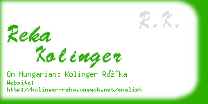 reka kolinger business card